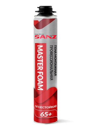 Пена монтажная профессиональная огнестойкая 850г SANZ PU FOAM