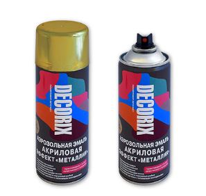 DECORIX эмаль аэрозольная "металлик" 520 хром золото