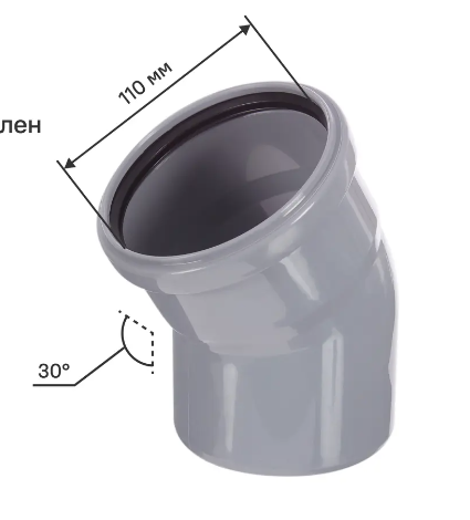 Отвод 110 угол 30 ПП (50)