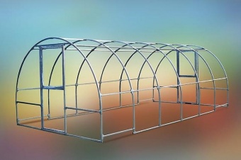 Каркас теплицы"Мария Делюкс" (4м*3м*2,10) под ПК из квадратной металлической трубы (20*20мм)