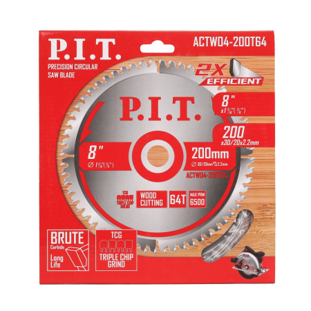 Диск пильный 200*30/20*2мм 64Т чистый рез PIT