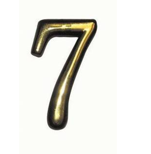 Номер дверной "7" пластик РВ (золото) MARLOK