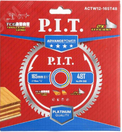 Диск пильный 165x20x1,4 мм 48T Carbide зуб TCG 15° PIT