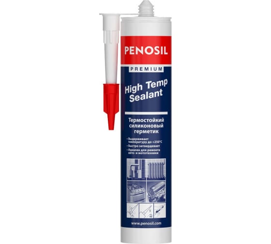 Герметик силикон высокотемпературный Penosil High Temp 280 ML красный