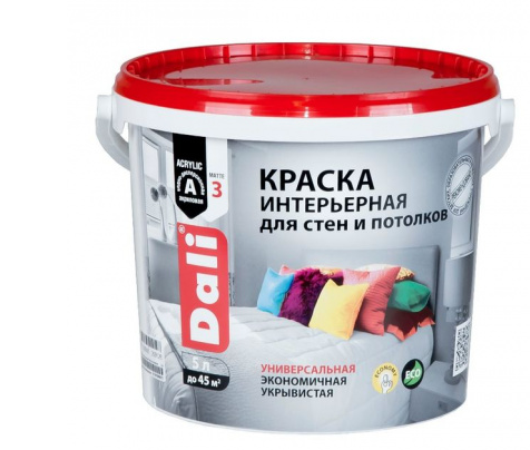 DALI интерьерная акриловая белоснежная 5л/1