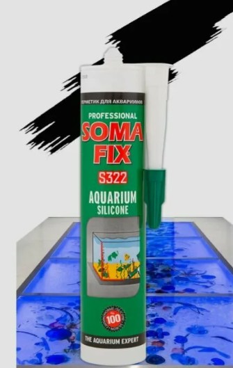 Герметик силиконовый для аквариумов черный 280мл SOMA FIX