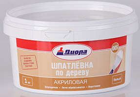 ДИОЛА Шпатл. п/дереву акрил. (супербел.) Д-005 (1 кг)/12