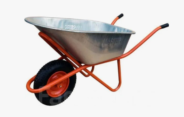 Тачка строительная 1-кол. 120л 300кг 4.00-8PU вт16мм/100мм PROF/DGR/TSU-120/1PU