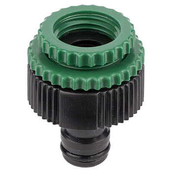 Переходник пластм для шлангов 1/2"-3/4"-1"ВР-П, (FH305)