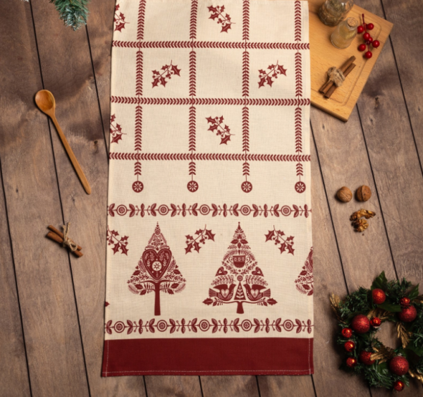 Полотенце "Доляна" Merry Christmas 40х70см, 100%хл, рогожка 164 г/м2 4980257