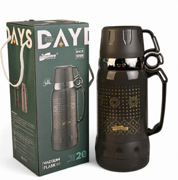 Термос пластик колба стекло 1,0л DE-100-2 DAY DAYS