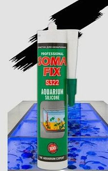Герметик силиконовый для аквариумов черный 280мл SOMA FIX