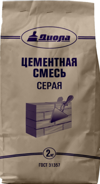 ДИОЛА Цементная смесь серая 2 кг/10