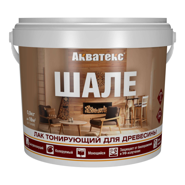 Акватекс ШАЛЕ лак тонирующий белый 2,5кг/4