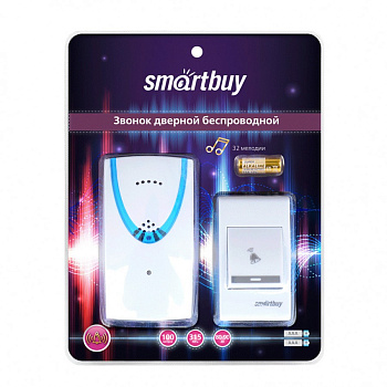 Звонок беспроводной 100м 32 мелодии белый SBE-11-1-32 SmartBuy