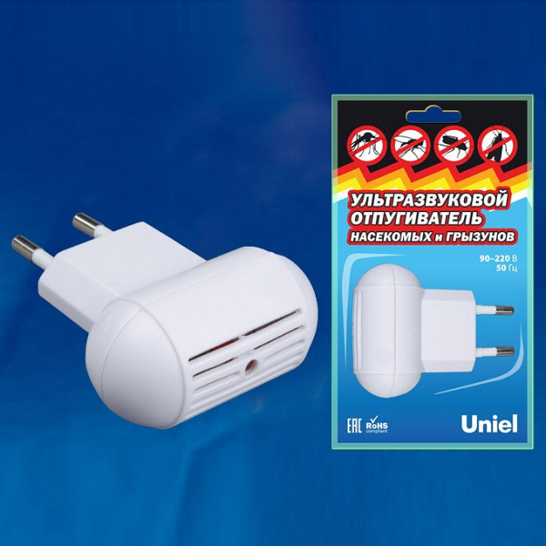 Отпугиватель грызунов,тараканов,комаров до 40м2 220V 20кГц UDR-E10 Uniel