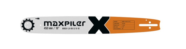 Шина для бензопил MXGB 450мм/18 3/8 1,6мм 66 звеньев
