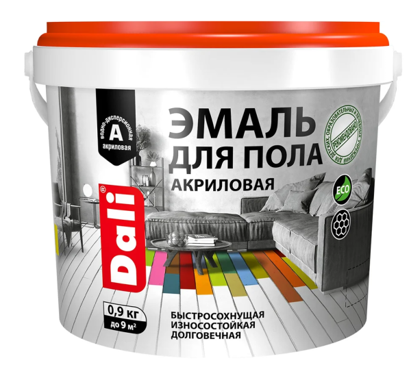 Эмаль для пола акриловая п/мат DALI красное дерево 0,9л