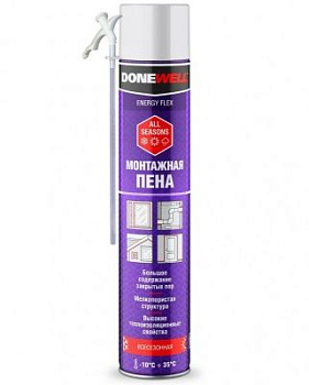 Пена монтажная бытовая Donewell ENERGY FLEX 30 всесезонная 750мл/12