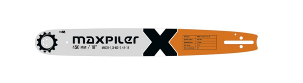 Шина для бензопил MXGB 450мм/18 3/8 1,3мм 62 звена