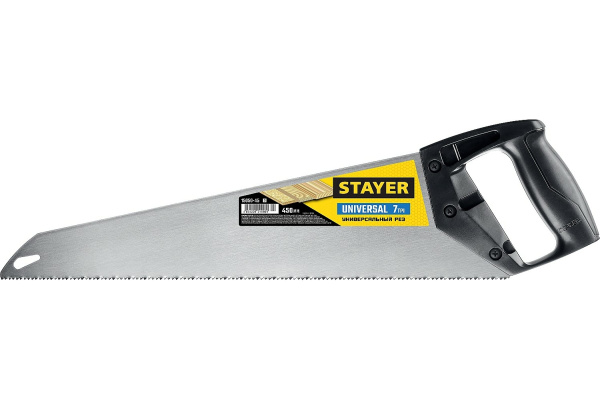 Ножовка универсальная Universal STAYER 450мм, 7TPI закаленный зуб