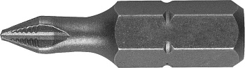 Бита STAYER "PROFI",  хвостовик С 1/4", РZ №2, 25мм 2шт