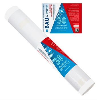 Стеклохолст малярный 30гр/м2 (1х50м) BAU bu SWEDTEX