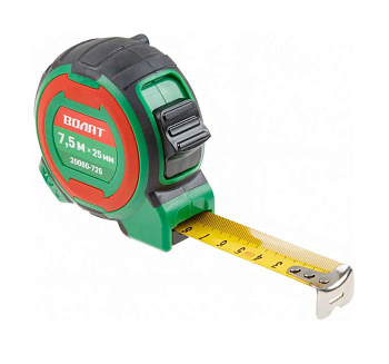 Рулетка  7,5м/25мм пласт. копр. ВОЛАТ