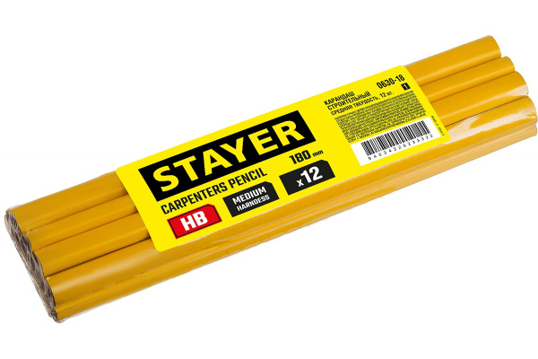 Карандаш строительный STAYER 180мм /12