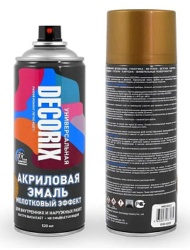 DECORIX эмаль аэрозольная молотковый эффект 520 золото