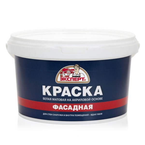 ЭКСПЕРТ Краска фасадная  (7 кг) СИНЯЯ БАНКА