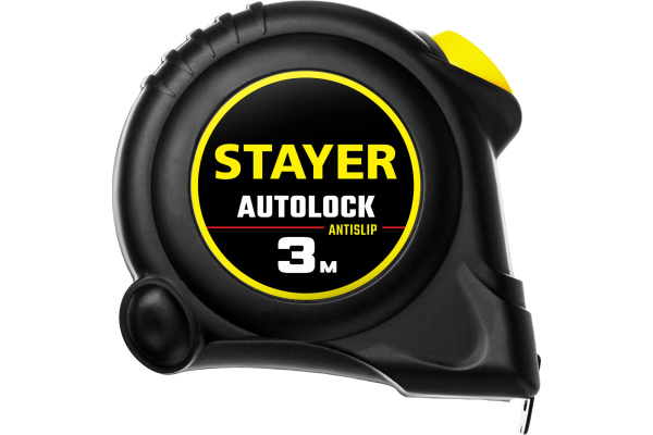 Рулетка STAYER AutoLock 3м/16мм рулетка с автостопом
