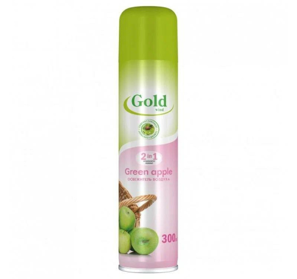 Освежитель воздуха (Gold wind Green apple) 300мл. (52-200)