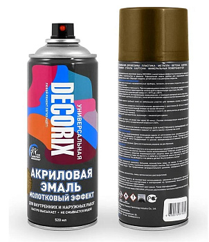 DECORIX эмаль аэрозольная молотковый эффект 520 бронза