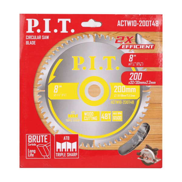 Диск пильный 200*32/30/*2,2мм 48Т быстрый рез PIT