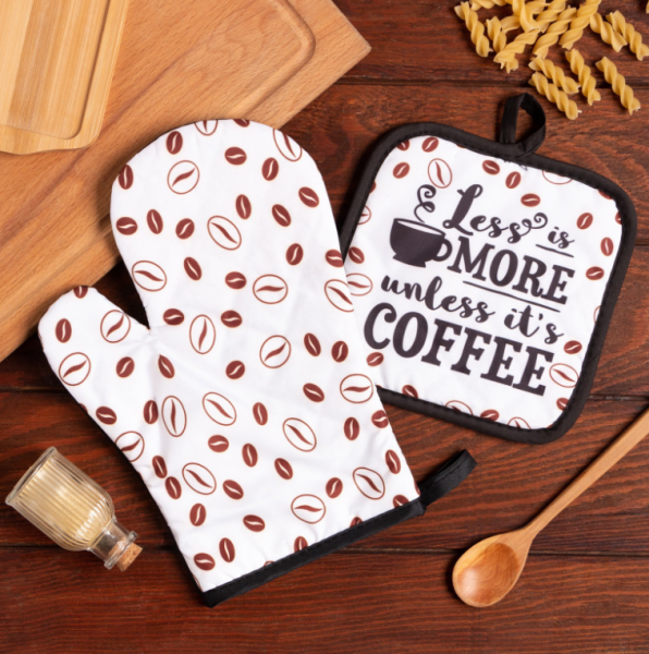 Кух. набор 2 пр. Доляна "Coffee", прих. 17*17 см, вареж. 26*16 см,100% п/э 7528289