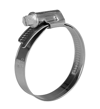 Хомут стальной винтовой 20-32 нерж 3/4-1"1/4 W2