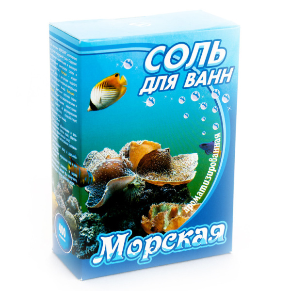 Соль для ванн с пеной, Морская 400гр, Бахташ