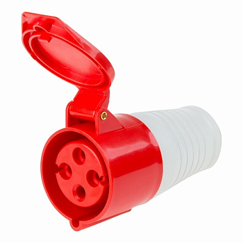 Розетка силовая СЕЕ(разъем) переносная 224 3Р+РЕ 32А 380В IP44 EKF