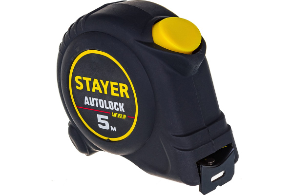 Рулетка STAYER AutoLock 5м/25мм рулетка с автостопом