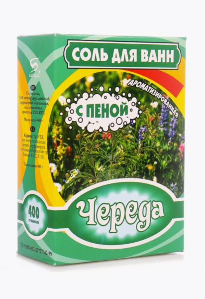 Соль для ванн с пеной, Череда 400гр, Бахташ