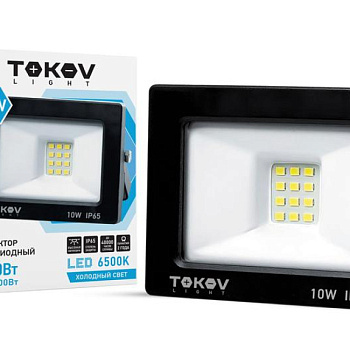 Прожектор светодиодный 10Вт 600Лм 6500К IP65 TOKOV ELECTRIC