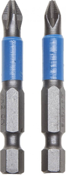Бита STAYER "PROFI",  хвостовик С 1/4", РН №2, 25мм 2шт
