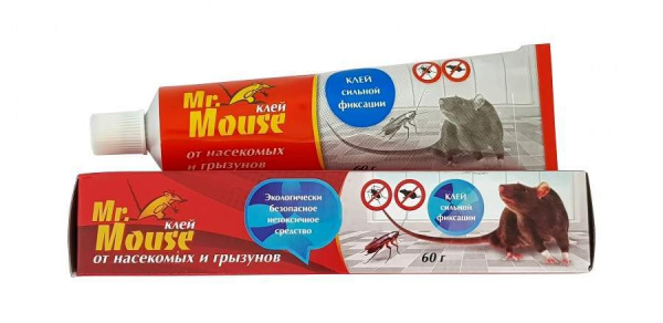 Клей от грызунов и насекомых 60гр Mr.Mouse MR-6012