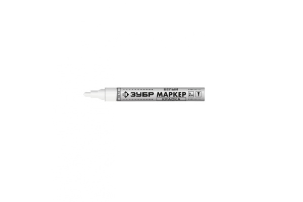 Маркер-краска белый 2-4мм ЗУБР МК-400 /12