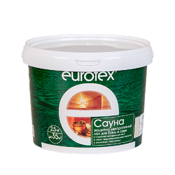 Лак защитный д/дерева акрил.EUROTEX САУНА 0,9кг/6