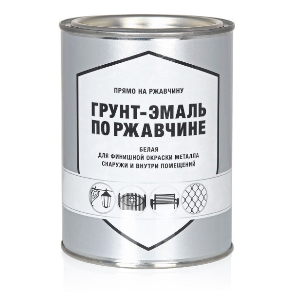 ПЕРВАЯ ЦЕНА  Грунт-эмаль ДЕКАРТ белый 0,8кг/6шт