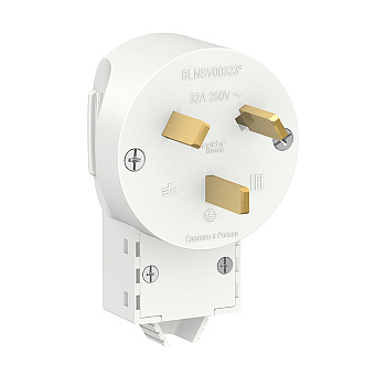 Вилка силовая СП BLANCA 2P+N 32A 250B бел. SchE BLNSV003231