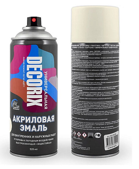 DECORIX эмаль аэрозольная универсальная 520 белый перламутровый